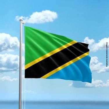 Imagem de Bandeira da Tanzânia 80cmx140cm Tecido Oxford 100% Poliéster - PRESENT