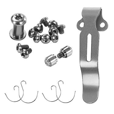 Imagem de Kit de parafuso e pivô de titânio de 13 peças, clipe de bolso de transporte profundo, pino de polegar e mola ômega para Bugout 535 Benchmade, Mini Bugout 533 e Bailout 537, conjunto combo de ferragens