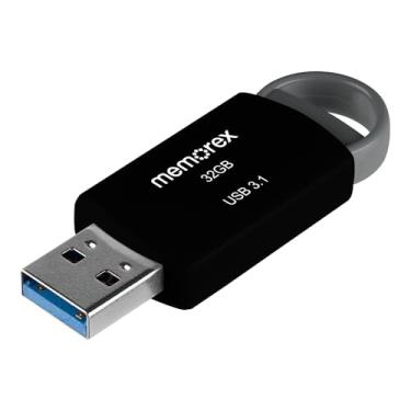 Imagem de Flash Drive Memorex USB 3.1 de 32 GB – velocidades de transferência até 10 vezes mais rápidas do que USB 2.0, tecnologia USB 3.1 geração 1, design leve, para gerenciamento diário de arquivos, conector