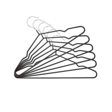 Imagem de Kit Cabide Infantil Soft Touch Preto - MOR