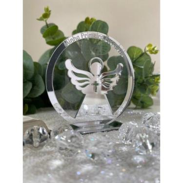 Imagem de Kit Lembrancinha Batizado Anjo em Acrílico kit 5 un - NoBrand, Prata