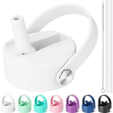 Imagem de Tampa de canudo para Hydro Flask boca larga, tampas com canudo para Hydroflask 12 16 18 20 32 boca larga de 1,134 g, tampa de canudo de substituição para Hydroflask, tampa de garrafa esportiva