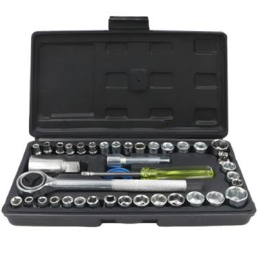 Imagem de Jogo de soquete sextavado encaixe 1/4 e 3/8" com 40 peças - BOM-3906 -