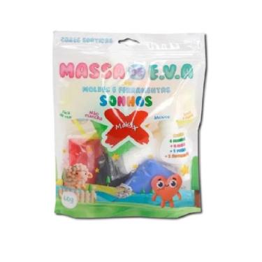 Imagem de Kit Massa EVA Sonhos Com Moldes E Ferramentas 60g - MAKE +