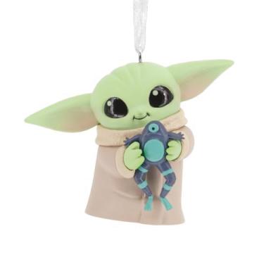 Imagem de Hallmark Enfeite de Natal Star Wars: O Grogu Mandaloriano com Sapo, presentes para fãs de Star Wars