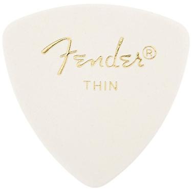 Imagem de Fender 346 Palhetas clássicas de guitarra de celuloide pacote com 72 – Branco – Fino para guitarra elétrica, guitarra acústica, bandolim e baixo