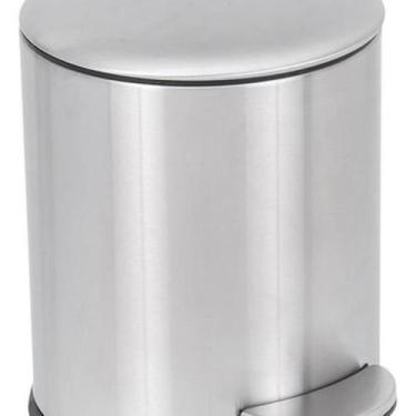 Imagem de Lixeira De Chão Para Banheiro 5L Inox 26X26X20Cm - Redonda - Aemaxx