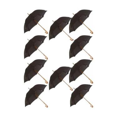Imagem de 10 Guardas Chuva G Automático Reforçado Voyagem, Preto