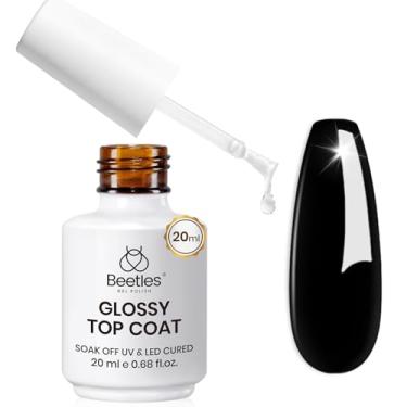 Imagem de beetles Gel Polish Esmalte Em Extra Glossy Top Coat, 20Ml, Acabamento Brilhante E Duradouro, Sem Necessidade De Limpeza, Remove Raios Uv Lâmpada, Grande Volume Para Unhas Artísticas, Design Faça Voc