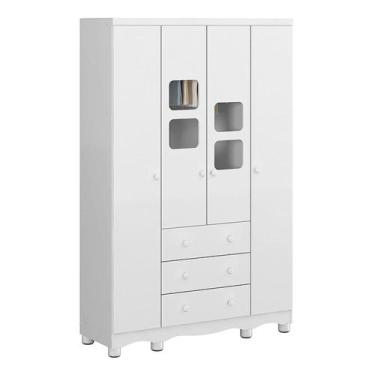 Imagem de Guarda Roupa Infantil Uli New 4 Portas e 3 Gavetas - Móveis Peroba, Br