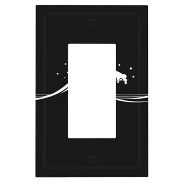 Imagem de 1 Gang Single GFCI Outlet Covers Decorator/Rocker Light Switch Wall Plate Single Wave Dispositivo Elétrico Face Plug Plate Cover para Receptáculo Dimmer Tomada USB