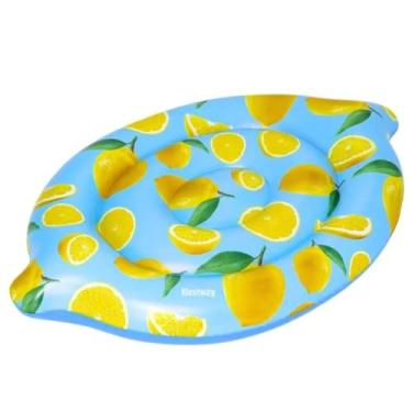 Imagem de Boia Ilha Limão Perfumada Colchão Inflável Gigante Piscina