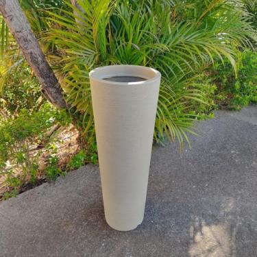 Imagem de Vaso polietileno para plantas decorativo coluna efeito marmorizado 68x25