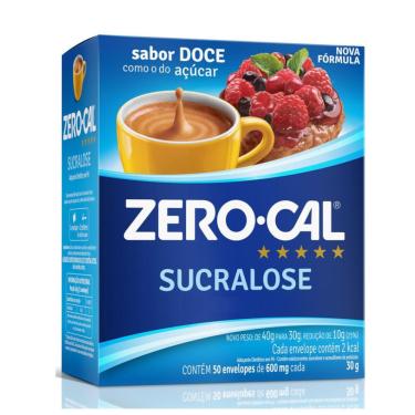 Imagem de Adoçante em Pó Zero-Cal Sucralose 50 Sachês de 600mg cada