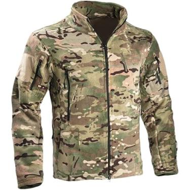 Imagem de Jaqueta De Lã Tática Do Exército Para Homens Militar Térmica Quente Camuflagem Caça Safari Outwear, Multicam, M