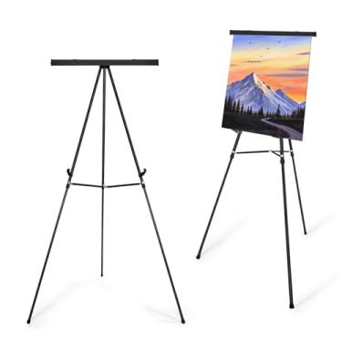 Imagem de Falling in Art Cavalete de Exibição de Tripé Extra Grande de 70 "De Altura, Suporte de Apresentação de Alumínio Preto Resistente, Suporte de Exibição de Showroom para Placas, Pinturas e Pôsteres