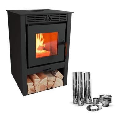 Imagem de Calefator de Dupla combustão Pucón com Kit de instalação - Brasileña