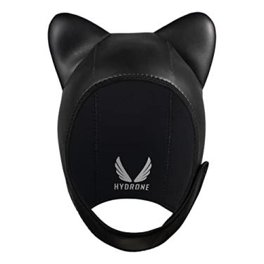 Imagem de Capuz com orelhas de gato, 3 mm, neoprene para mergulho com capuz para mulheres e crianças, boné de mergulho com capuz térmico para surfe com ventilação de fluxo para mergulho com snorkel, natação e