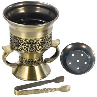 Imagem de Queimador de incenso de resina de olíbano, incensário, queimador Bakhoor, queimador de incenso de carvão, queimador de incenso com pinças para ioga, aromaterapia de spa