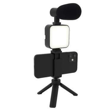 Imagem de Kit Profissional de Gravação Social Media UGC — Luz LED, Microfone Direcional, Tripé e Controle Remoto | Ideal para Vídeos, Lives, Reuniões Online, Vlogs e Streaming, Portátil e Completo