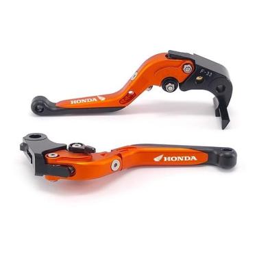 Imagem de Manete Esportivo Cbr600f Cbr 600f 11 12 13 14 - Special Levers, Laranj