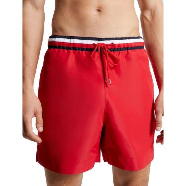 Imagem de Short Tommy Hilfiger Masculino Medium Drawstring Waist Stripe Vermelho-Masculino