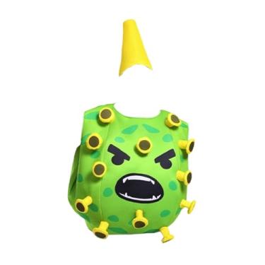 Imagem de YIJU Traje de cosplay, roupa, fantasia de Halloween para festival de brincadeiras fotográficas, Verde