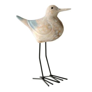 Imagem de Generic Coleção de esculturas de madeira de pássaros marinhos, enfeites de mesa, centro de mesa para lareira, entrada, mesa, escritório, estante