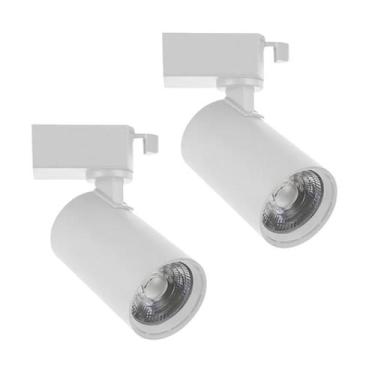 Imagem de Kit 2 black & decker spot led trilho 10w 2700k branco - BLACK&DECKER