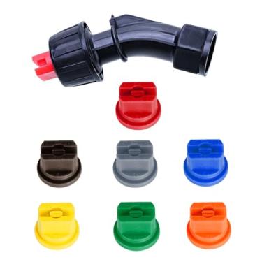 Imagem de Bocais de pulverização de ventilador plano de 110°, 7 peças de pontas de bocal de pulverizador de 0,1–0,6 mm, para a mochila de pulverizador de bomba de lança de substituição, equipamento de