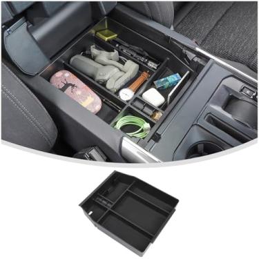 Imagem de Linskip Bandeja organizadora de console central Maxfit compatível com Ford F150 2015-2020 e 2017-2021 F250 F350 F450 (assentos de boquete) e expedição 2018-2024, bandeja de armazenamento de inserção