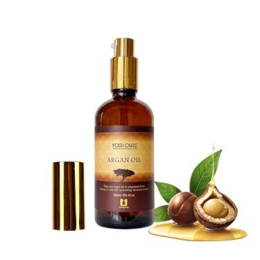 Imagem de YOGI CARE Óleo de Argan Marroquino – Óleo hidratante e protetor leve e não oleoso – Design de pressão para fácil aplicação – Óleo essencial nutritivo para todos os tipos de cabelo 100 ml