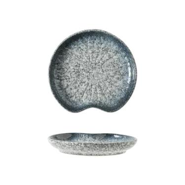 Imagem de Prato de cerâmica irregular nórdico retrô requintado - 12,7 cm - azul safira