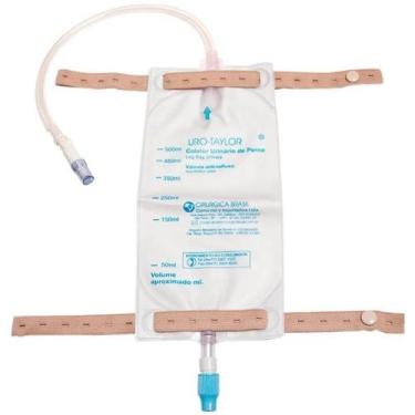 Imagem de Bolsa Coletora Urina de perna 500 Ml Com Extensão Uro Taylor - Pé de A