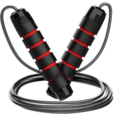 Imagem de Pula Corda corda de Pular Profissional Fitness e Emagrecimento Queima Calorias com Rolamento Suave(3 UNIDADES,VERMELHO)