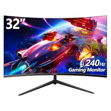 Imagem de ZZA Monitor de jogos curvo de 32 polegadas 240 Hz, 1K 1080p monitor de computador PC com 1500R |1ms (GTG) | HDR 600|curvado |122% sRGB|DP/HDMI|VESA|FreeSync e G-Syn, montagem para negócios, escritório