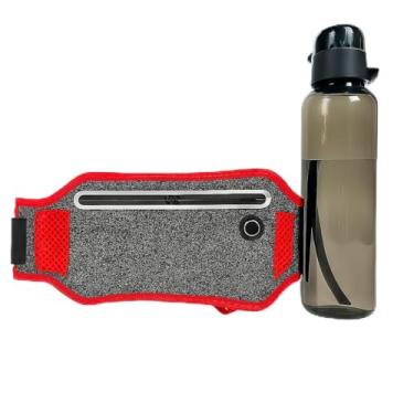 Imagem de Pochete Fitness Slim Antifurto Com Garrafa – Porta Celular, Dinheiro e Documentos para Corrida e Viagem