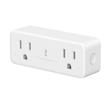 Imagem de THIRDREALITY Plugue duplo inteligente, tomada inteligente 2 em 1 Zigbee com controle independente e monitoramento de energia, repetidor Zigbee, compatível com Home Assistant (ZHA/Z2M), SmartThings