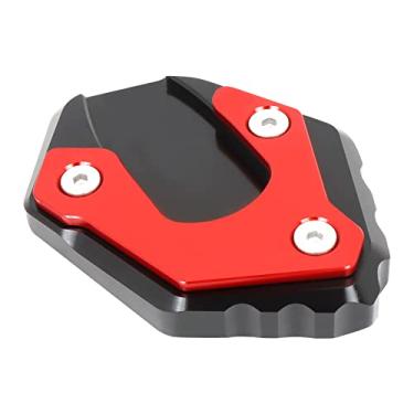 Imagem de Almofada de suporte de motocicleta ampliador de extensão lateral de substituição para Yamaha FJR1300 FJR 1300 2001-2019 Extensor de pedal de placa de suporte de pé (vermelho)
