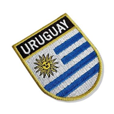 Imagem de BP0023E-011 Bandeira Uruguai Patch Bordado 5,7x6,8cm - BR44