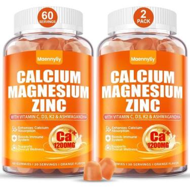 Imagem de Suplemento de cálcio Maennyliy 1200 mg com gomas de vitamina D3