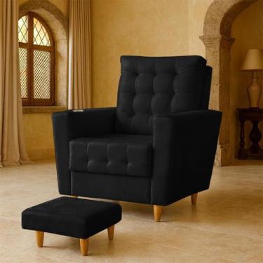 Imagem de Poltrona para sala de estar Pés Palito, Conforto e Design Elegante Mel