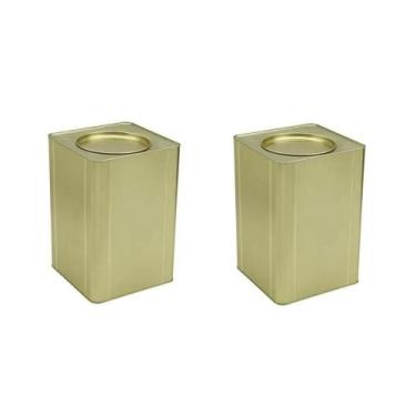 Imagem de 2 Lata Metal Quadrada Vazia 18l - Parafutrecos