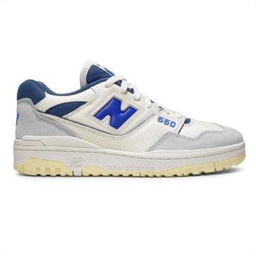Imagem de Tênis New Balance 550 Masculino, 39, Bege, Azul