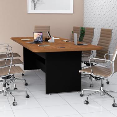 Imagem de Mesa Reunião Para Escritório Grande E Espaçosa 8 Lugares Retangular