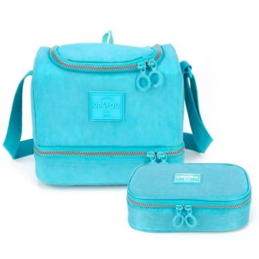 Imagem de Lancheira Térmica + Estojo Box Crinkle Up4You Azul Claro