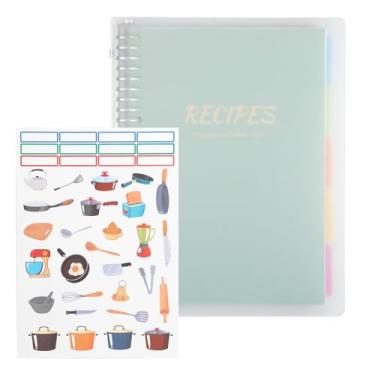 Imagem de FALESOUL Recipe Book to Write in Your Own Recipes, Personal Blank Recipe Notebook Binder, Removable Hardcover Empty Recipe Journal, 80 Pages Beautiful Blank Cookbook to Organize Your Recipes (Green)