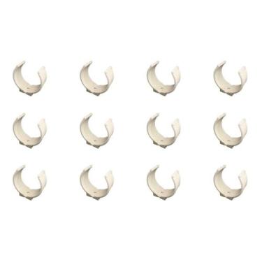 Imagem de Kit 12 Abraçadeira Impacto Para Cano 50Mm 2'' Branca Estrela