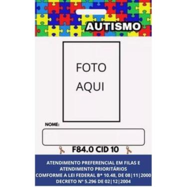 Imagem de Crachá Autista + Cordão Autismo Arte grátis - McM