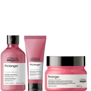 Imagem de Kit L'Oréal Pro Longer Shampoo 300ml Condicionador 200ml Máscara 250g 